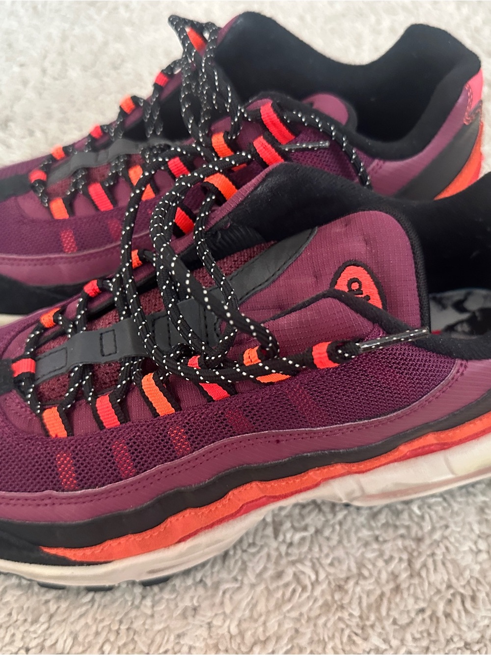 Nike Purple & Orange Men's Sneakers with Black Accents